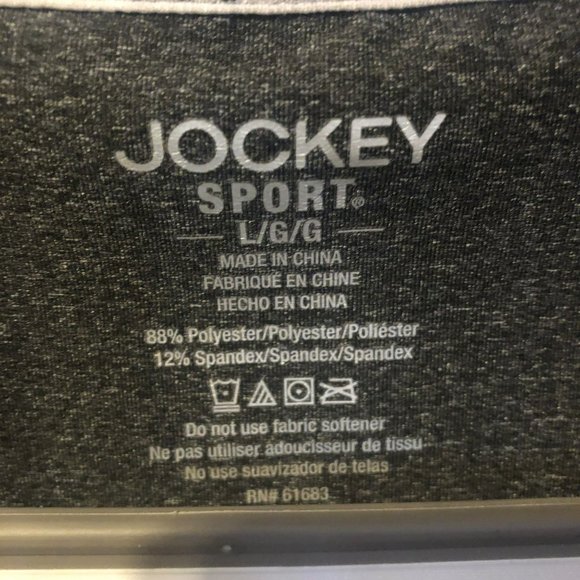 Jockey Sport Mens L 1/4 Zip Pullover LS Maroon Gray Reflective High Neck - Picture 3 of 7